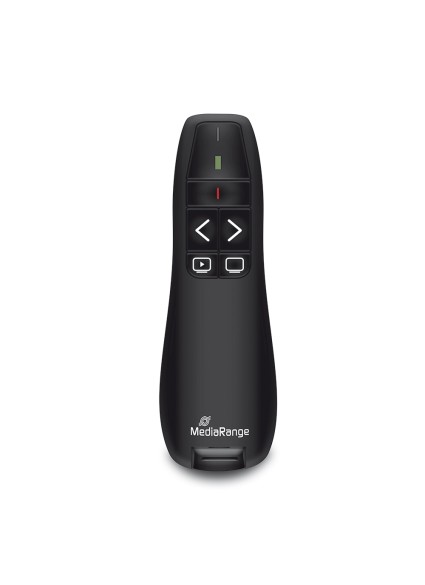 MediaRange 5-button wireless presenter with red laser pointer, black (MROS220)