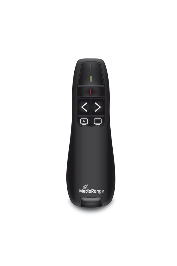 MediaRange 5-button wireless presenter with red laser pointer, black (MROS220)