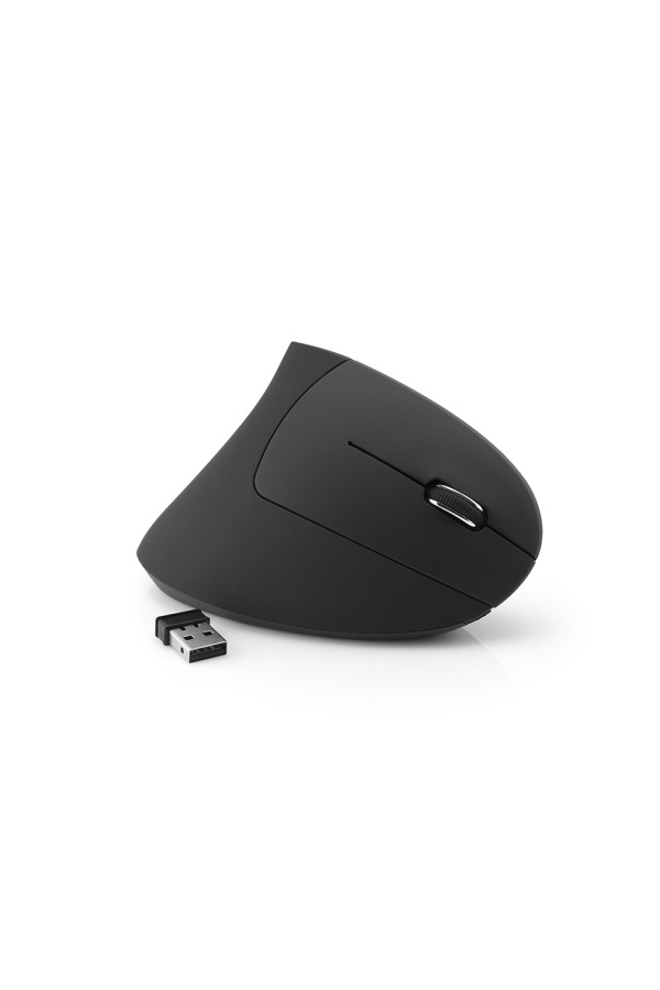 MediaRange Ergonomic 6-button wireless optical mouse for right-handers (Black, Wireless) (MROS232)