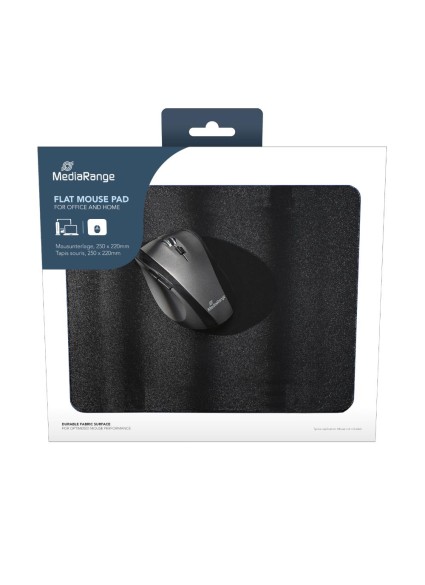 MediaRange Flat Mousepad 250x220x3mm Black (MROS253)