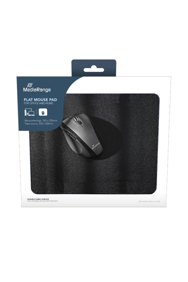 MediaRange Flat Mousepad 250x220x3mm Black (MROS253)