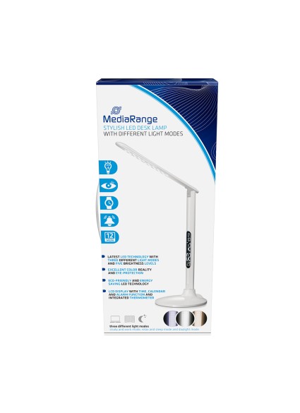 MediaRange Stylish LED desk lamp with different light modes, white (MROS501)
