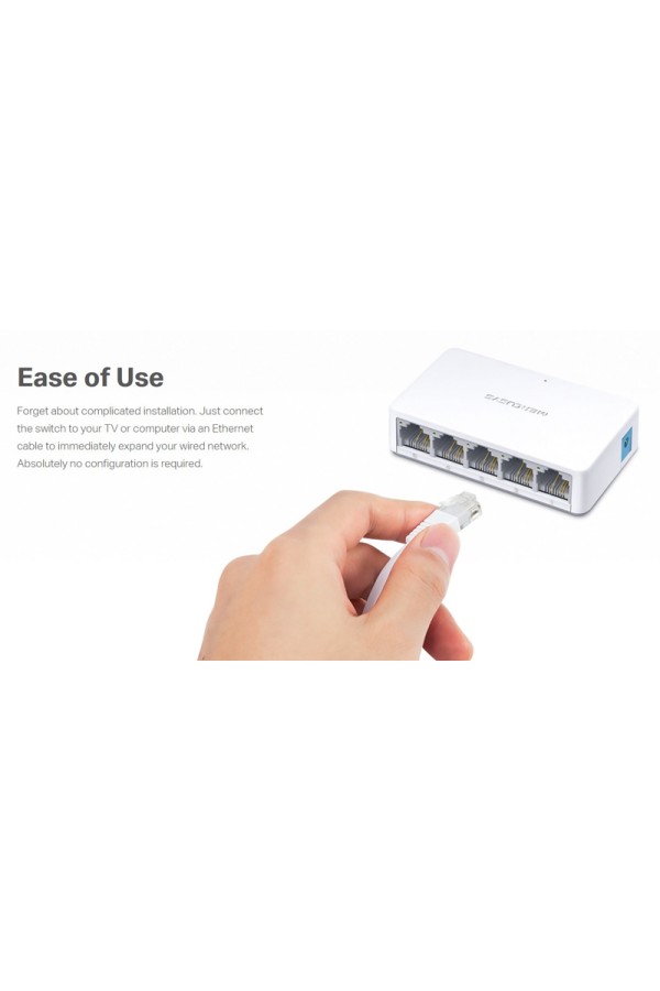 MERCUSYS Desktop Switch MS105, 5x 10/100 Mbps, Ver. 2