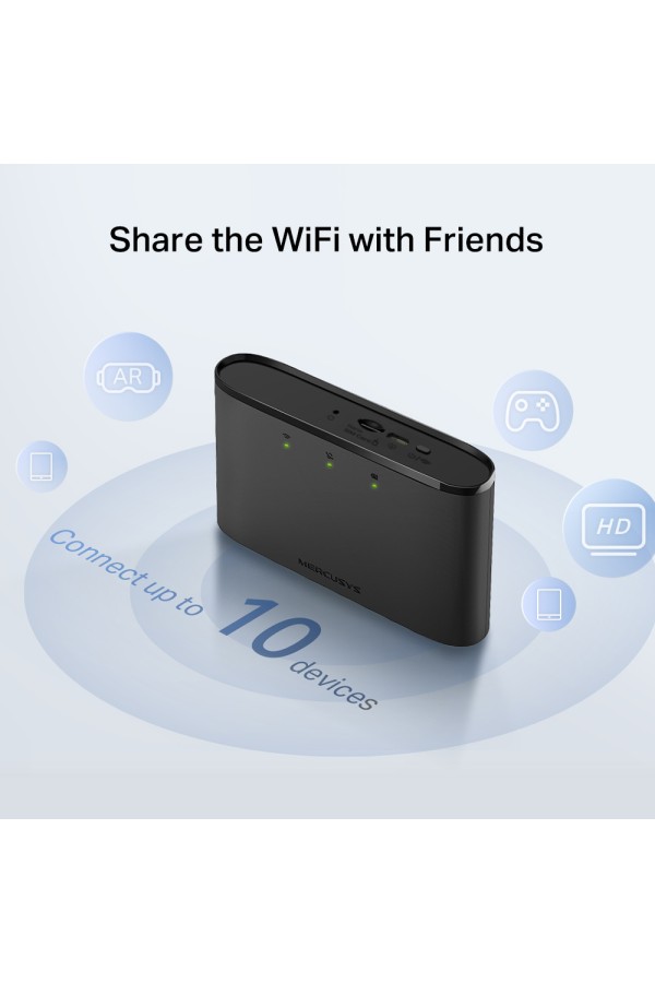 MERCUSYS router MT110, 4G LTE, WiFi 150 Mbps, 2200mAh, Ver. 1.0
