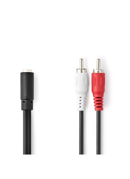 Nedis Μετατροπέας RCA 2x male σε 3.5mm female (CAGB22255BK02) (NEDCAGB22255BK02)