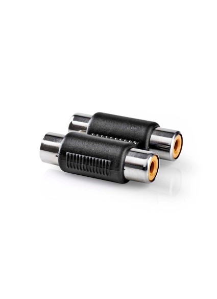 Nedis Adapter 2x RCA female/2x RCA female Black (CAGB24952BK) (NEDCAGB24952BK)