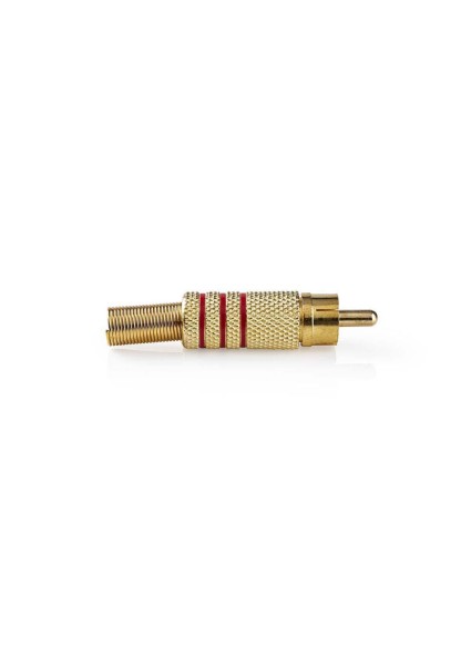 Nedis RCA Connector RCA Male - 10 pieces Red (CAGP24900RD) (NEDCAGP24900RD)