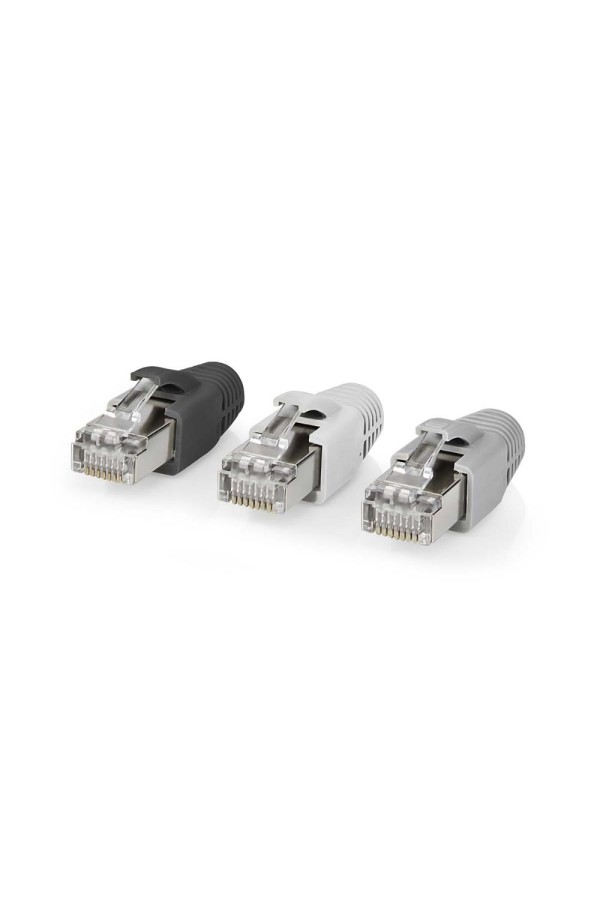 Nedis RJ45 Connector Solid/Stranded FTP CAT6 Straight  10 pcs (CCBW89370GY) (NEDCCBW89370GY)