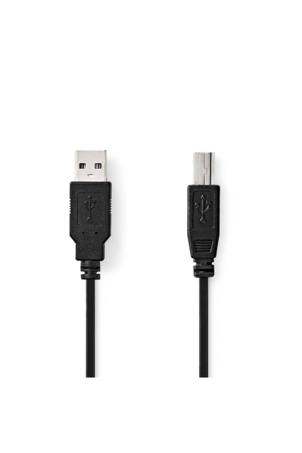 Nedis USB 2.0 Cable USB-A Male to USB-B Male 1m (CCGL60100BK10) (NEDCCGL60100BK10)