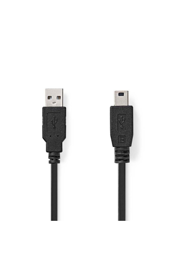 Nedis USB 2.0 Cable USB-A male - mini USB-B male 3m (CCGL60300BK30) (NEDCCGL60300BK30)