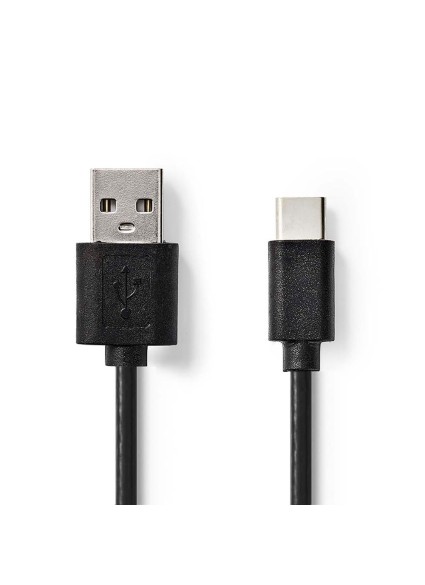 Nedis USB 2.0 Cable USB-A Male to USB-C Male 2m (CCGL60601BK20) (NEDCCGL60601BK20)