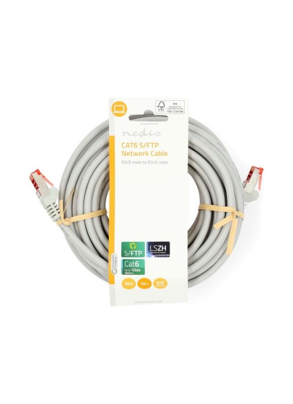 Nedis Καλώδιο CAT6 RJ45 Male to RJ45 Male 10m Grey (CCGL85221GY1000 (NEDCCGL85221GY100)