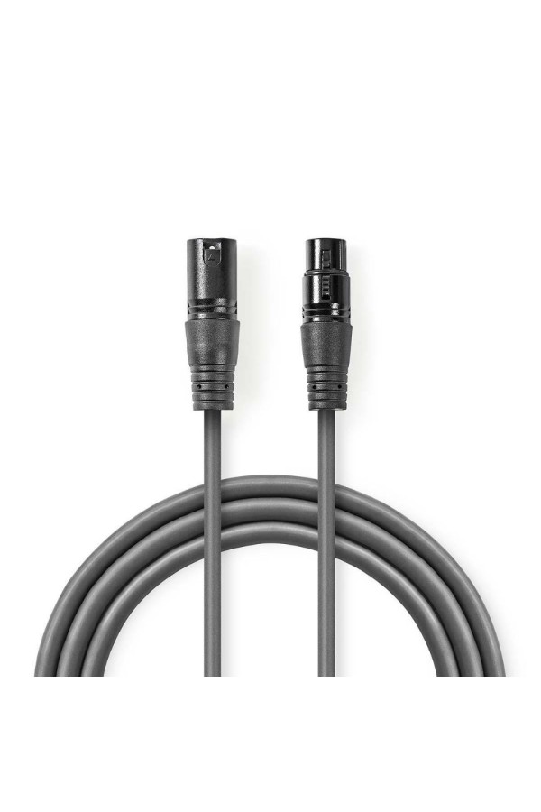 Nedis Cable XLR male - XLR female 20m (COTG15010GY200) (NEDCOTG15010GY200)