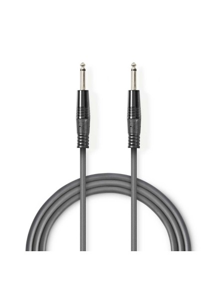 Nedis Cable 6.3mm male - 6.3mm male 1.5m Μαύρο (COTH23000GY15) (NEDCOTH23000GY15)