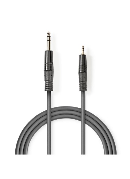 Nedis Cable 6.3mm male - 3.5mm male 1.5m (COTH23205GY15) (NEDCOTH23205GY15)