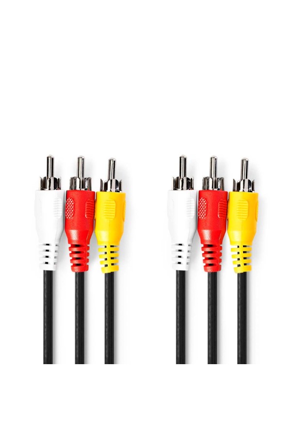 Nedis Cable Composite male - Composite female / Composite male 1.5m (CVGB24300BK15) (NEDCVGB24300BK15)