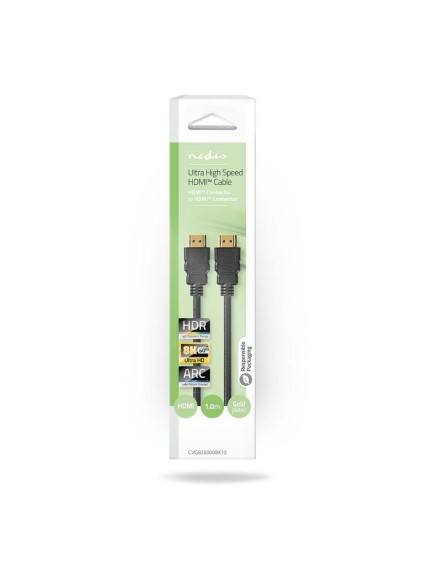 Nedis HDMI 2.0 Cable HDMI male - HDMI male 1m Μαύρο (CVGB35000BK10) (NEDCVGB35000BK10)