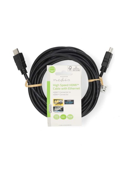 Nedis HDMI 2.0 Cable HDMI male - HDMI male 5m Μαύρο (CVGL34002BK50) (NEDCVGL34002BK50)