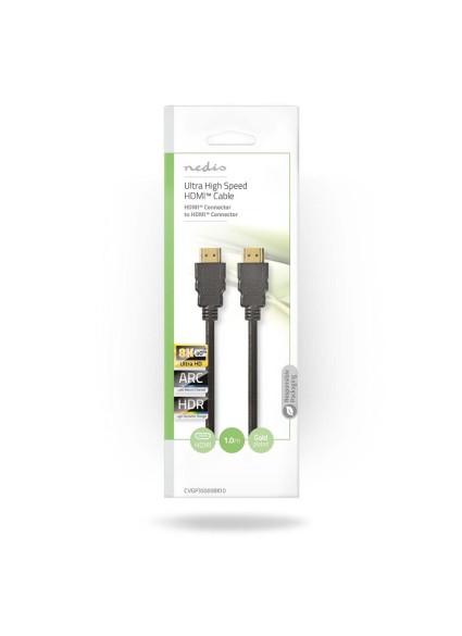 Nedis Ultra High Speed HDMI™ Cable 1.00 m Black (CVGP35000BK10) (NEDCVGP35000BK10)