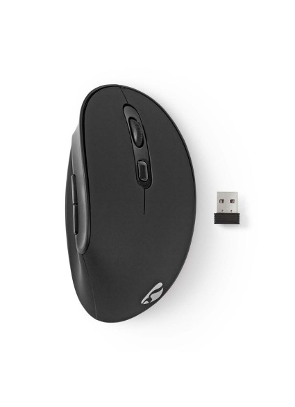 Nedis Ergonomic Wireless Mouse Ασύρματο Vertical Ποντίκι Μαύρο (ERGOMSWS100BK) (NEDERGOMSWS100BK)