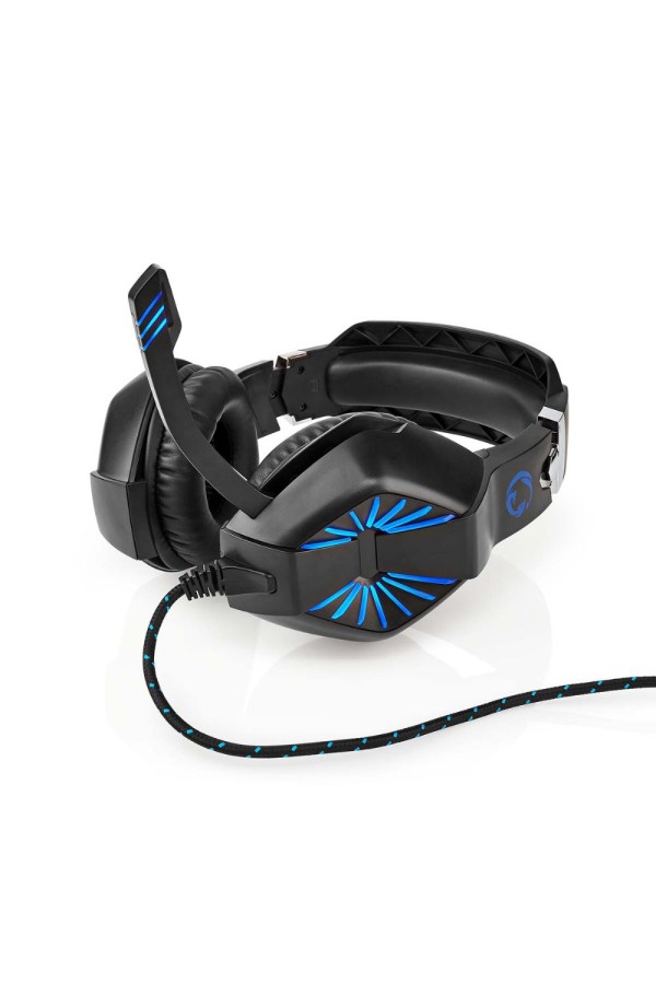 Nedis Over Ear Gaming Headset με σύνδεση 2x3.5mm / USB (GHST250BK) (NEDGHST250BK)