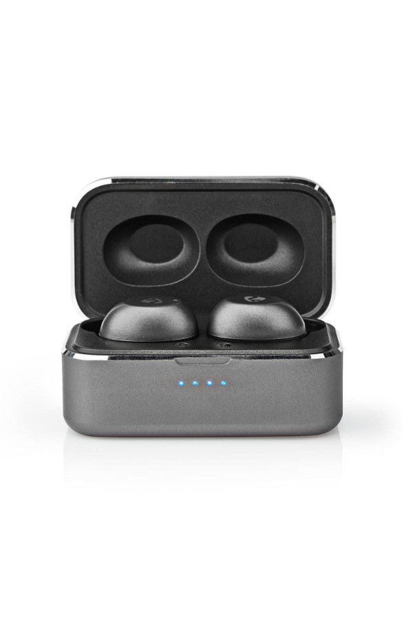 Nedis In-ear Bluetooth Handsfree Ακουστικά με Θήκη Φόρτισης Γκρι (HPBT5056GY) (NEDHPBT5056GY)