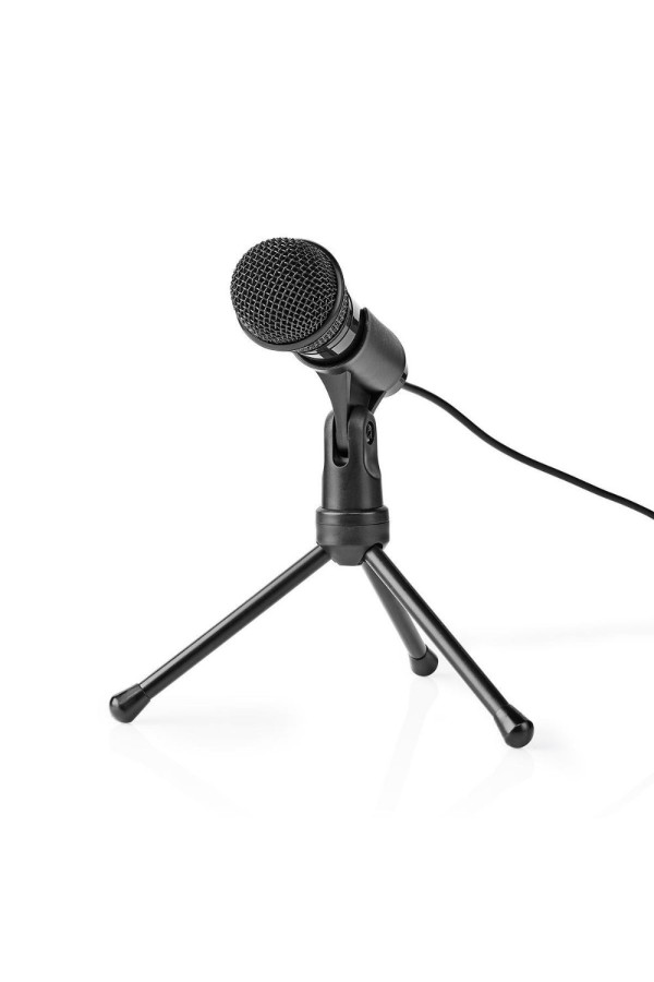 Nedis Wired Microphone Off με Καρφί 3.5mm (MICTJ100BK) (NEDMICTJ100BK)
