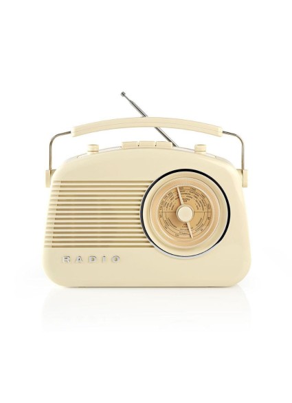 Nedis Retro Φορητό Ραδιόφωνο Ρεύματος / Μπαταρίας Χρυσό (RDFM5000BG) (NEDRDFM5000BG)