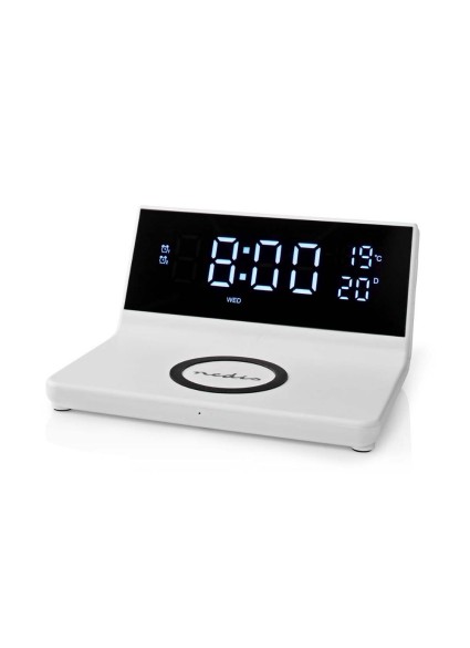 Nedis Ψηφιακό Ρολόι Επιτραπέζιο με Ξυπνητήρι (WCACQ20WT) (NEDWCACQ20WT)