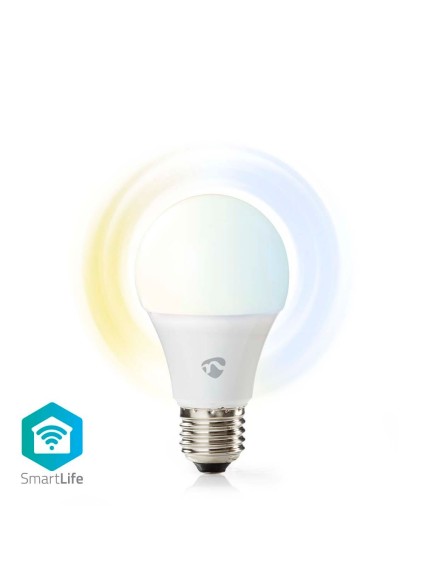 Nedis Smart Λάμπα LED για Ντουί E27 Ρυθμιζόμενο Λευκό 806lm Dimmable (WIFILRW10E27) (NEDWIFILRW10E27)