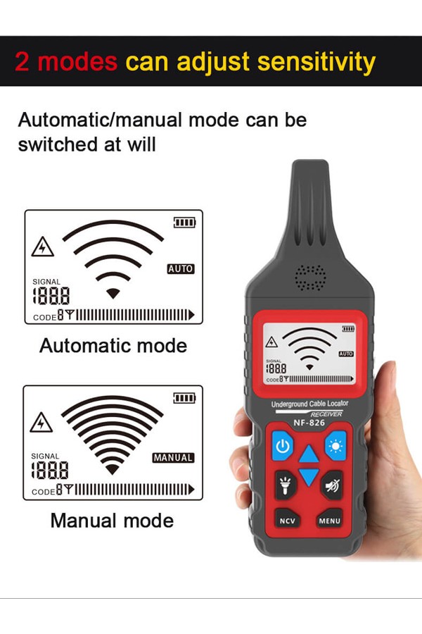 NOYAFA ανιχνευτής καλωδίων & σωλήνων NF-826