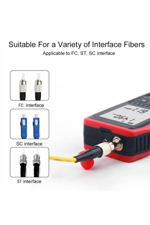 NOYAFA tester καλωδίων οπτικής ίνας NF-908L, 850-1625nm, -60~8dBm