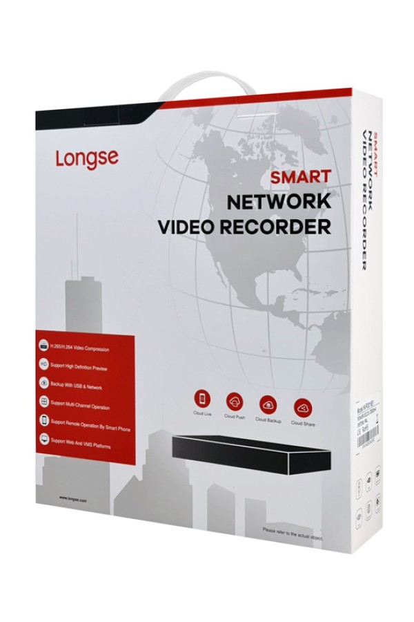 LONGSE NVR καταγραφικό NVR3009E1, 4K, H.265/H.264, 9 κανάλια