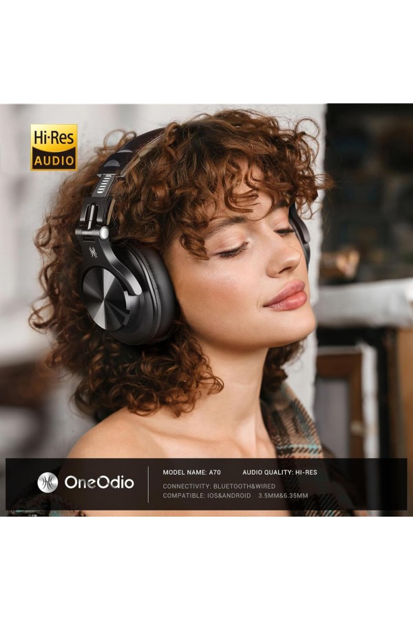 ONEODIO headphones Fusion A70, ενσύρματα/ασύρματα, Hi-Res, 40mm, μαύρο