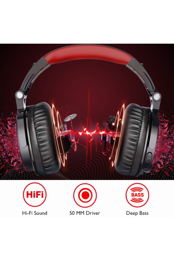 ONEODIO headphones Studio Pro M, ενσύρματα/ασύρματα, Hi-Fi, 50mm, μαύρο