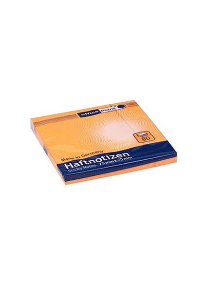 Officepoint Αυτοκόλλητες σημειώσεις 75Χ75, 80φ., neon πορτοκαλί (MAG-5527500-65) (OFPMAG-5527500-65)