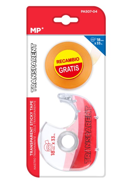 MP βάση και κολλητική ταινία Transparent PA507-04, 18mm, 33m, διάφανη