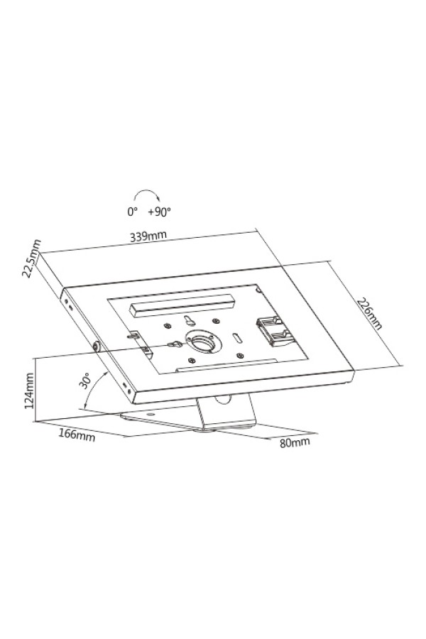 BRATECK επιτραπέζια βάση tablet PAD34-02, αντικλεπτική, 9.7-11