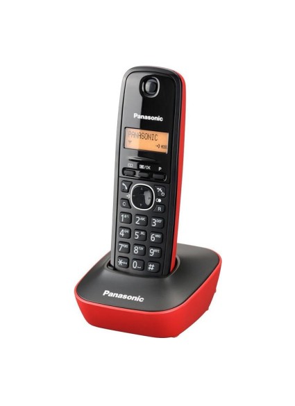 Ασύρματο Τηλέφωνο Panasonic KX-TG1611GRR Black-Red (KX-TG1611GRR) (PANKXTG1611GRR)
