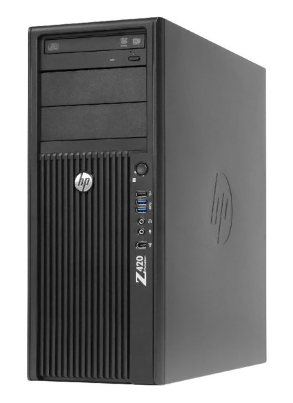 HP Workstation Z420, Refurbished Grade A Repainted, E5-1603, 16GB, 500GB HDD, ASUS GeForce 210 Silent, DVD, FreeDOS