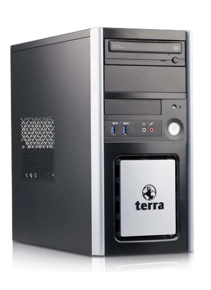 TERRA PC Tower, Refurbished Grade A Repainted, E5300, 2GB, 160GB HDD, DVD, FreeDOS