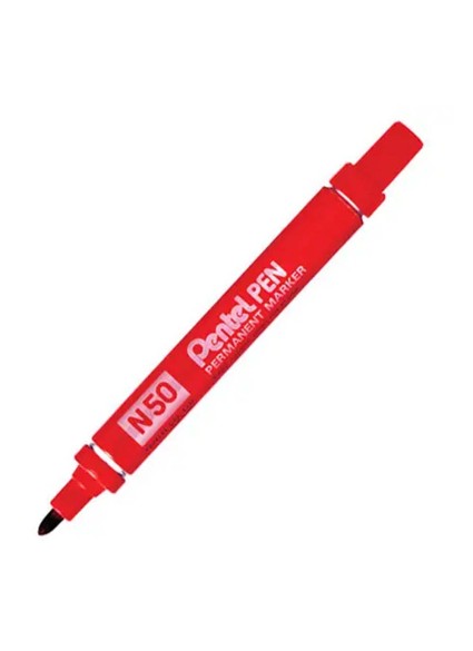 Pentel N50 Permament Marker Red (N50-BE) (PENN50BE)