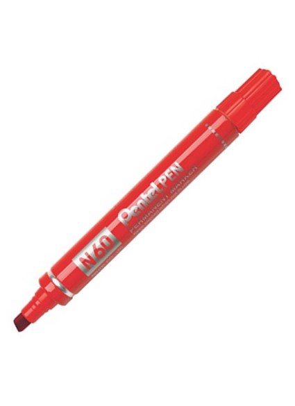 PENTEL N60 CHISEL POINT RED