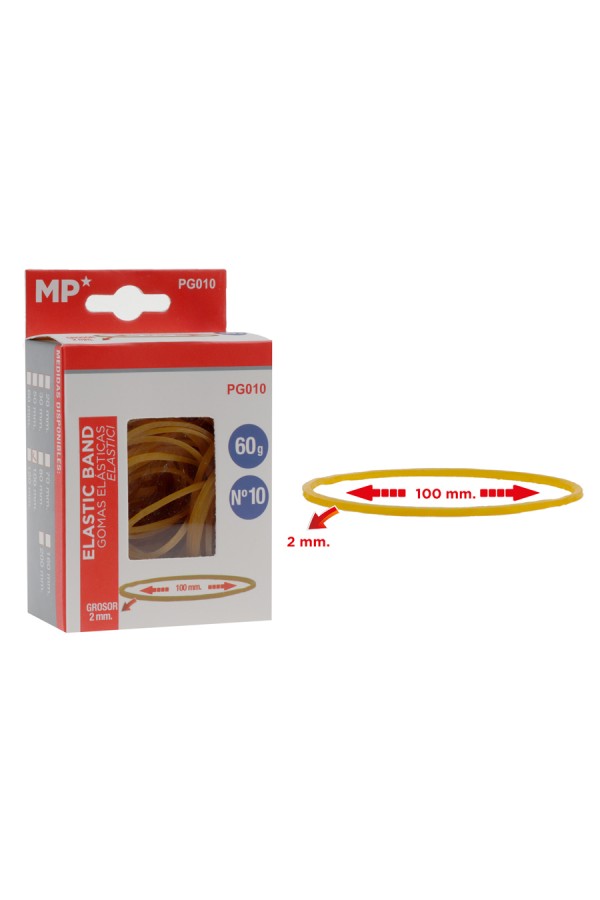 MP λαστιχάκια συσκευασίας PG010 σε κουτί, No10, 2x100mm, 60g