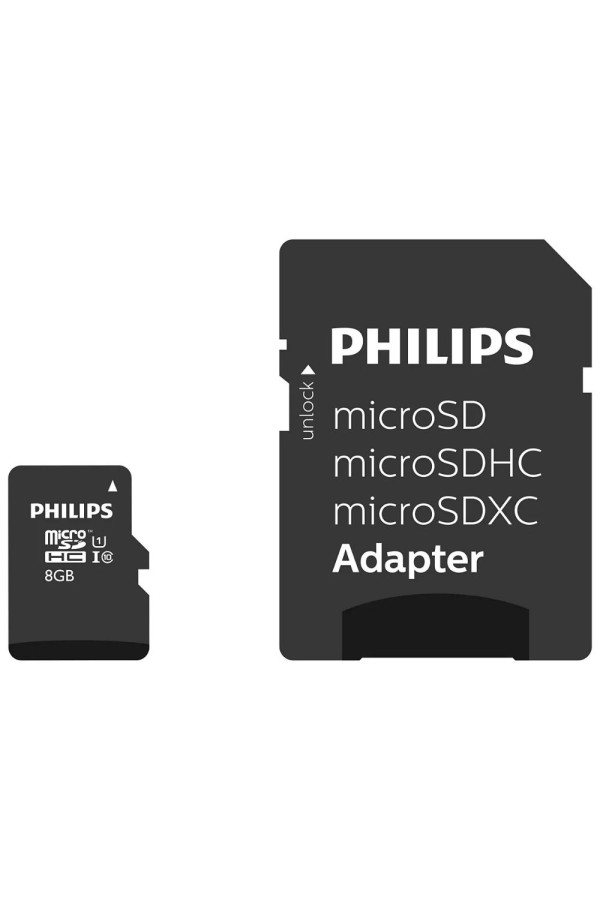 Philips microSDHC 8GB Class 10 with Adapter (FM08MP45B/00) (PHIFM08MP45B-00)