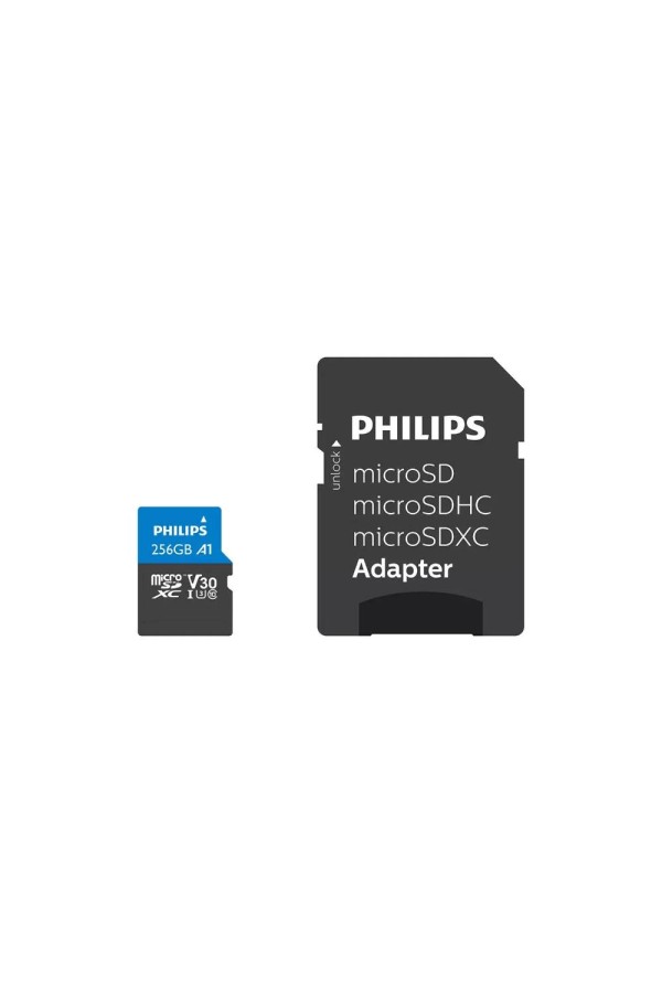 Philips Ultra Pro microSDXC 256GB Class 10 U3 V30 UHS-I με αντάπτορα (FM25MP65B/00) (PHIFM25MP65B-00)