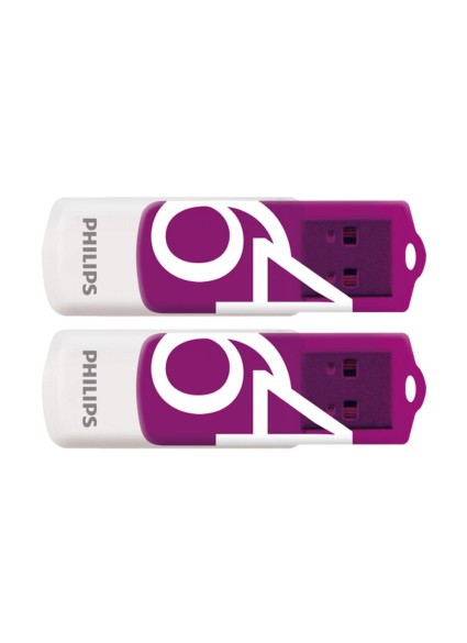 Philips Vivid pack 64GB USB 2.0 Stick Μωβ (FM64FD05D/00) (PHIFM64FD05D-00)