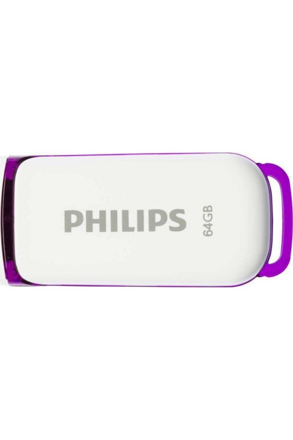 Philips Snow 64GB USB 2.0 Stick Μωβ (FM64FD70B/00) (PHIFM64FD70B-00)