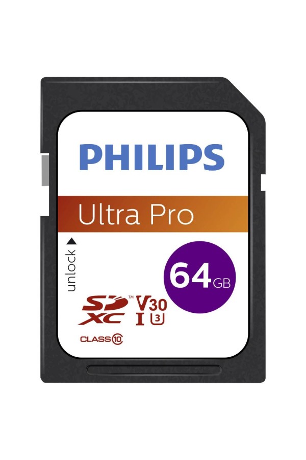 Philips Ultra Pro SDXC 64GB Class 10 U3 V30 A1 UHS-I (FM64SD65B/00) (PHIFM64SD65B-00)