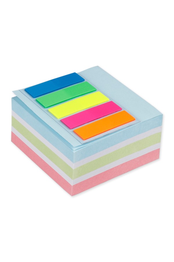 MP αυτοκόλλητα χαρτάκια σημειώσεων PN181 75x75mm, 400+100τμχ, χρωματιστά